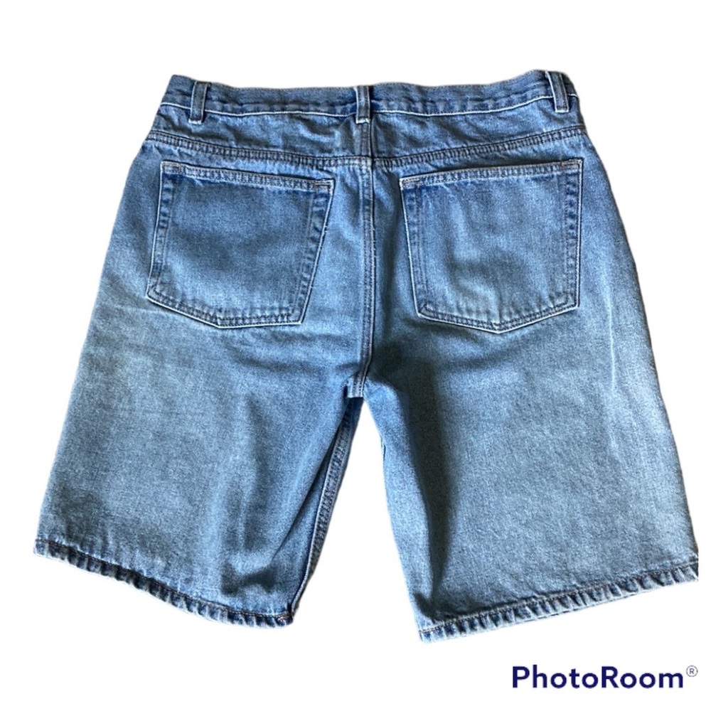 Men’s PBX Basics Denim Jean Shorts Sz 34 Stonewashed broken in good condition